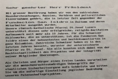 Bitte um Schutz für Sr. Teresa
