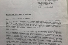 Antwort des Botschafters an Fastenopfer