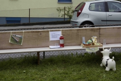 Kirchenbank an der Mozartstrasse 18 (Foto: Magnus Köpfli)
